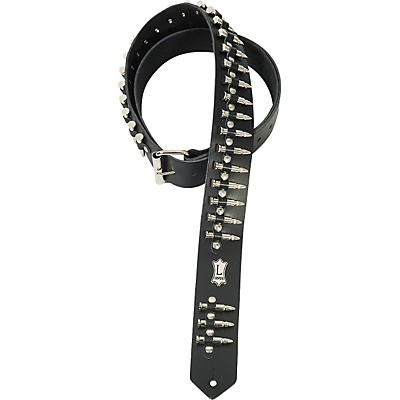 Levy's Boot Leather Guitar Strap With Metal Bullets