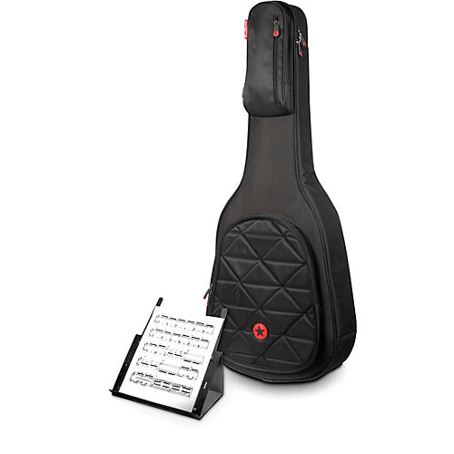 Road Runner Boulevard II OM Acoustic Guitar Gig Bag w/ PROP-IT Portable Music Stand