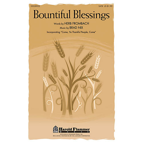 Shawnee Press Bountiful Blessings SATB composed by Brad Nix