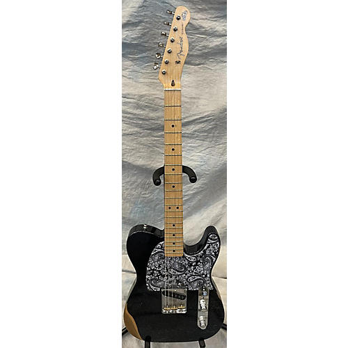 Fender Brad Paisley Esquire Relic Solid Body Electric Guitar black sparkle