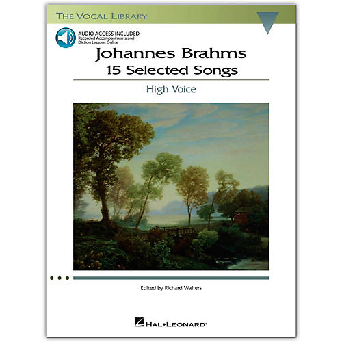 Brahms - 15 Selected Songs for High Voice (The Vocal Library Series) Book/Online Audio