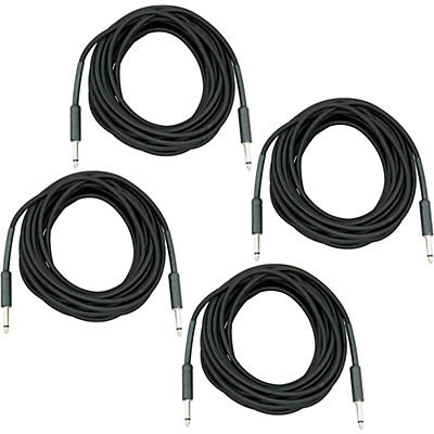 Musician's Gear Braided Instrument Cable 1/4", 30' 4-Pack