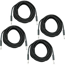 Braided Instrument Cable 1/4 30 Ft 4-Pack Black