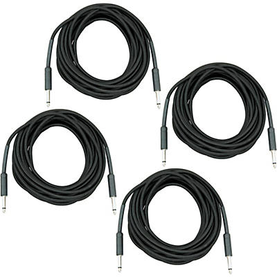 Musician's Gear Braided Instrument Cable 1/4 30 Ft 4-Pack