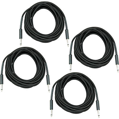 Musician's Gear Braided Instrument Cable 1/4" 4-Pack -
