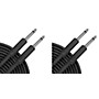 Musician's Gear Braided Instrument Cable 2-Pack - Black, 20'