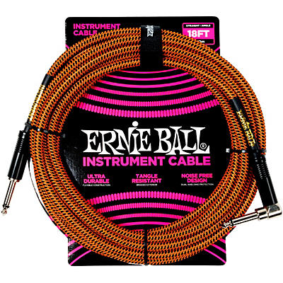 Ernie Ball Braided Straight to Angle Instrument Cable