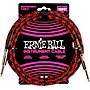Ernie Ball Braided Straight to Straight Instrument Cable 10 ft. Red/Black
