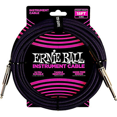 Ernie Ball Braided Straight to Straight Instrument Cable