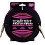 Ernie Ball Braided Straight to Straight Instrument Cable 18 ft. Purple/Black