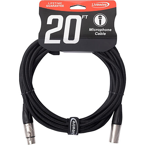 Livewire Braided XLR Microphone Cable 20 ft. Eclipse Tone
