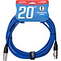Livewire Braided XLR Microphone Cable 20 ft. Electric Blue