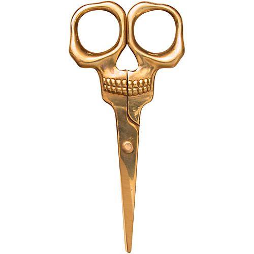 Suck UK Brass Plate Skull Scissors