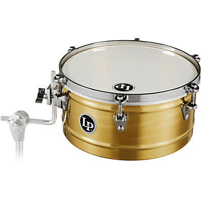 LP Brass Timbale With Chrome Hardware and Mount Bracket