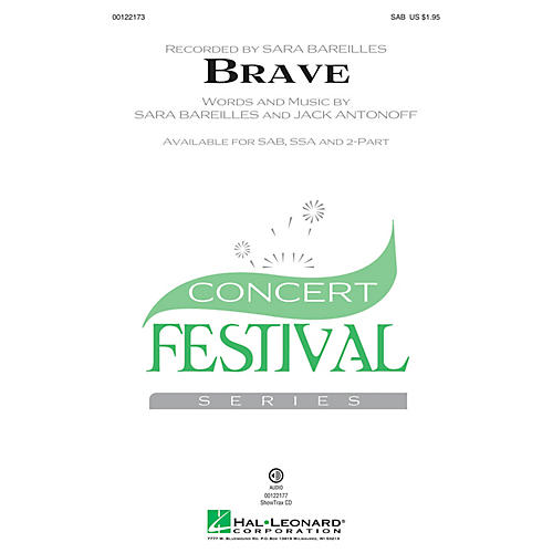 Hal Leonard Brave 2-Part by Sara Bareilles Arranged by Audrey Snyder