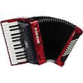 Hohner Bravo II 48 Accordion With Black Bellows - BlackRed