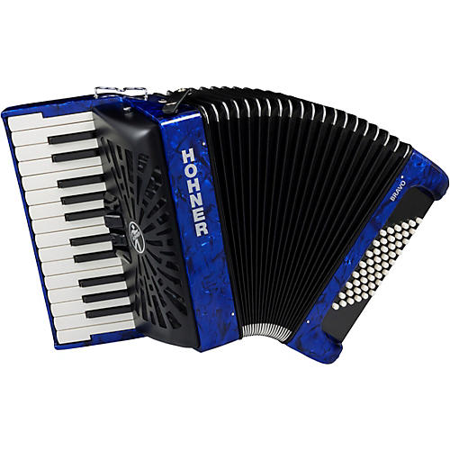 Hohner Bravo II 48 Accordion With Black Bellows Condition 2 - Blemished Blue 197881162283