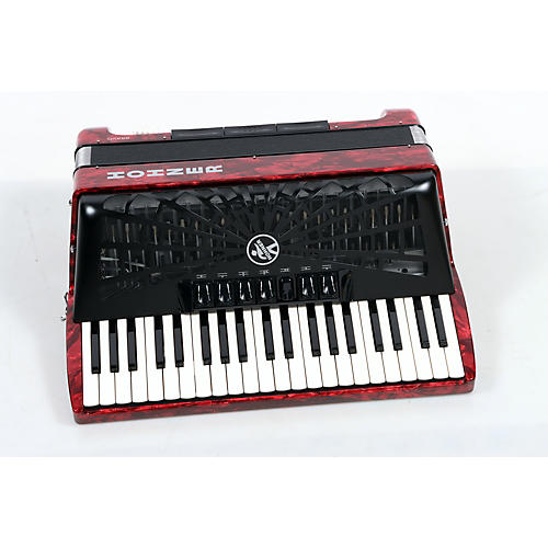 Hohner Bravo III 120 Accordion With Black Bellows Condition 3 - Scratch and Dent Red 197881346690