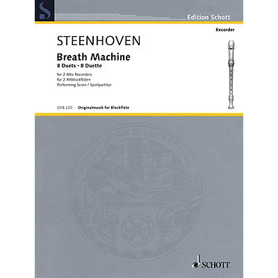 Schott Breath Machine (Alto Recorder Duet Performance Score) Woodwind Series Softcover