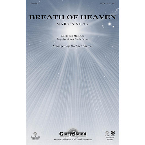 Breath of Heaven (from All Is Well) Studiotrax CD by Amy Grant Arranged by Joseph M. Martin