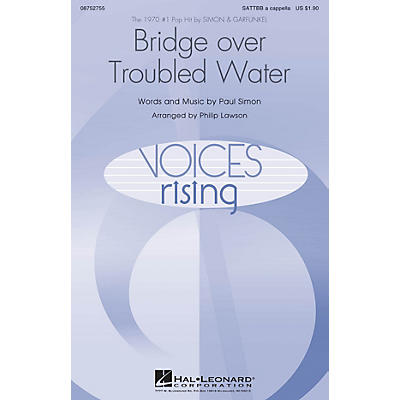 Hal Leonard Bridge over Troubled Water SATTBB A Cappella by Simon & Garfunkel arranged by Philip Lawson