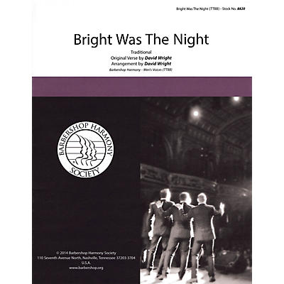 Hal Leonard Bright Was the Night TTBB A Cappella arranged by David Wright