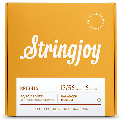 Stringjoy Brights 80/20 Bronze Acoustic Guitar Strings