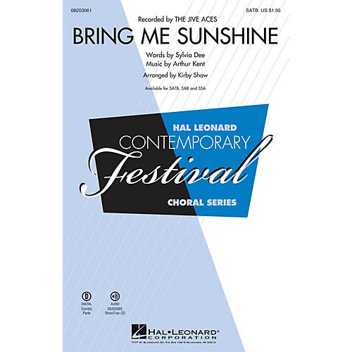 Hal Leonard Bring Me Sunshine ShowTrax CD Arranged by Kirby Shaw