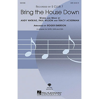 Hal Leonard Bring the House Down (Recorded by S Club 7) ShowTrax CD Arranged by Roger Emerson