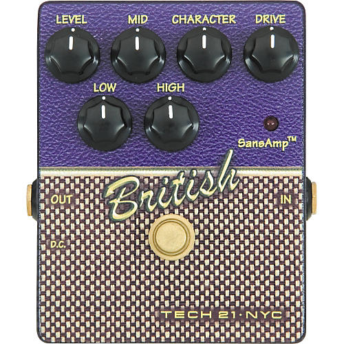 British SansAmp Character Series CS-BR Distortion Guitar Effects Pedal