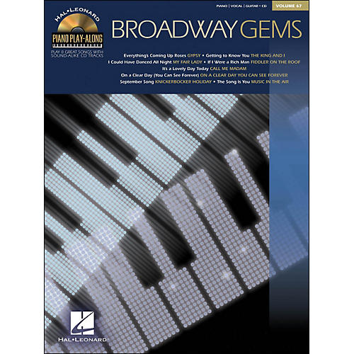 Broadway Gems Piano Play- Along Volume 67 Book/CD arranged for piano, vocal, and guitar (P/V/G)