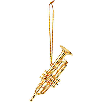 Broadway Gifts Broadway Gifts Gold Brass Trumpet Ornament