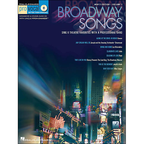 Broadway Songs - Pro Vocal Series Volume 1 Men's Edition Book/CD