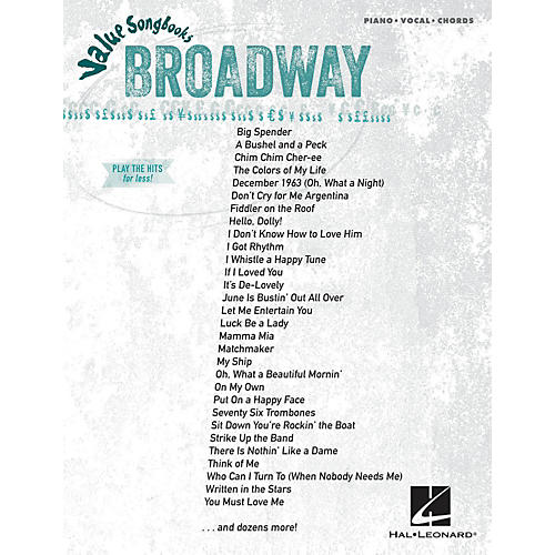 Broadway  Value Songbooks Series for Piano/Vocal/Chords