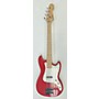 Used Squier Bronco Electric Bass Guitar Dakota Red