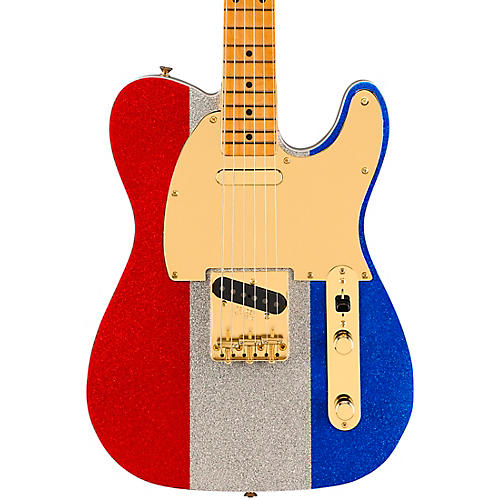 Fender Buck Owens Telecaster Electric Guitar Condition 2 - Blemished Red, Silver and Blue Sparkle 197881215866