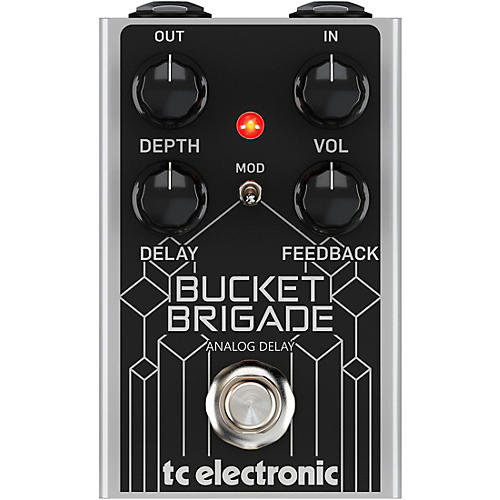 TC Electronic Bucket Brigade Analog Delay Effects Pedal Black and Silver