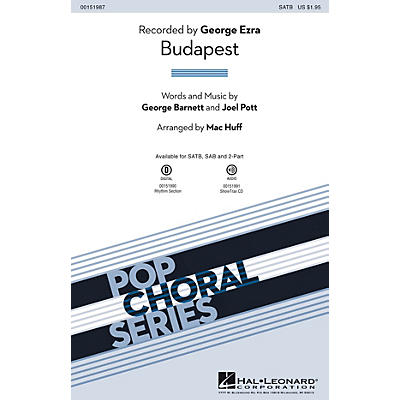 Hal Leonard Budapest ShowTrax CD by George Ezra Arranged by Mac Huff