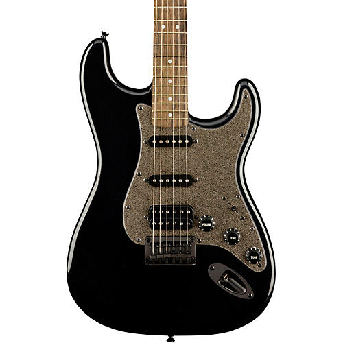 Squier Bullet Stratocaster HSS Hardtail Limited Edition Electric Guitar with Black Hardware Black Metallic