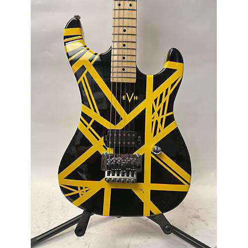Kramer Bumblebee Striped Solid Body Electric Guitar Yellow