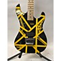 Used Kramer Bumblebee Striped Solid Body Electric Guitar Yellow