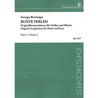 SIKORSKI Bunte Perlen (Multicolored Beads) String Series Softcover Composed by Georges Boulanger