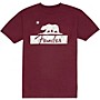 Fender Burgundy Bear Unisex T-Shirt XX Large Burgundy