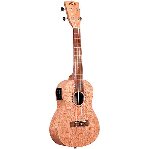 Kala Burled Meranti Concert Acoustic Electric Ukulele Natural