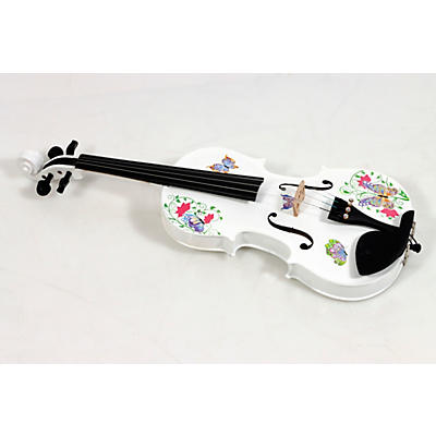 Rozanna's Violins Butterfly Dream White Glitter Series Violin Outfit