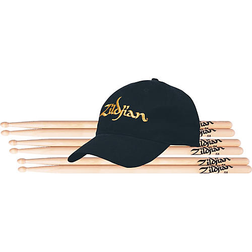 Buy 3 Pair Wood Drumsticks Get a Free Zildjian Cap