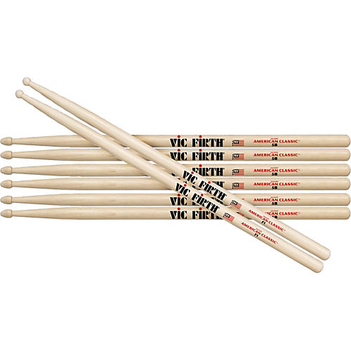 Buy 3 Pairs of American Classic Hickory Drumsticks, Get 1 Pair American Hickory F1 Drumsticks Free