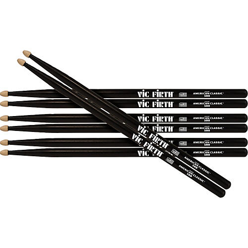 Vic Firth Buy 3 Pairs of Black Drum Sticks, Get 1 Free 5B