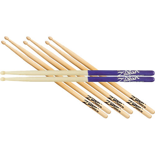 Buy 3-Pr Super 5AW Get 1-Pr 5AW Purple Dip Drumsticks Free