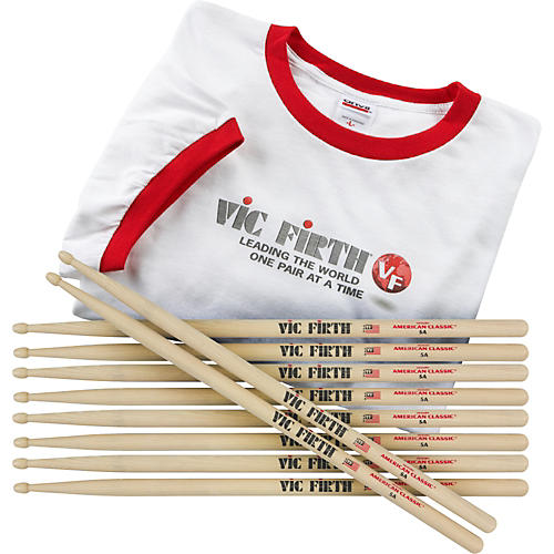 Buy 5 Pairs 5A Drumsticks Get a FREE T-Shirt